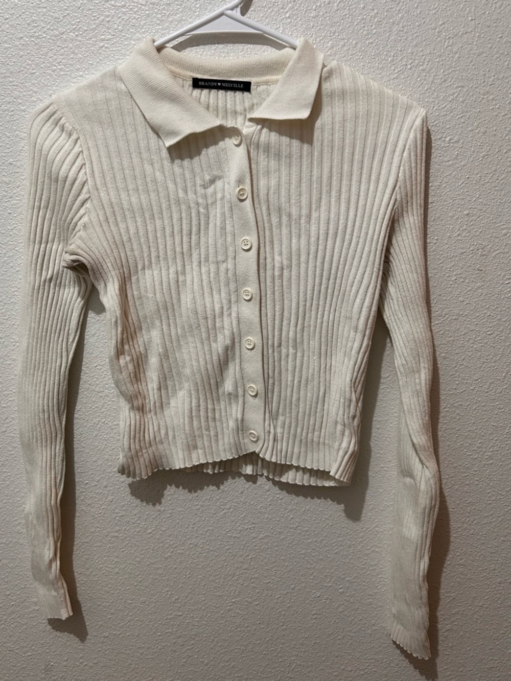 Ribbed Button-Up Cardigan